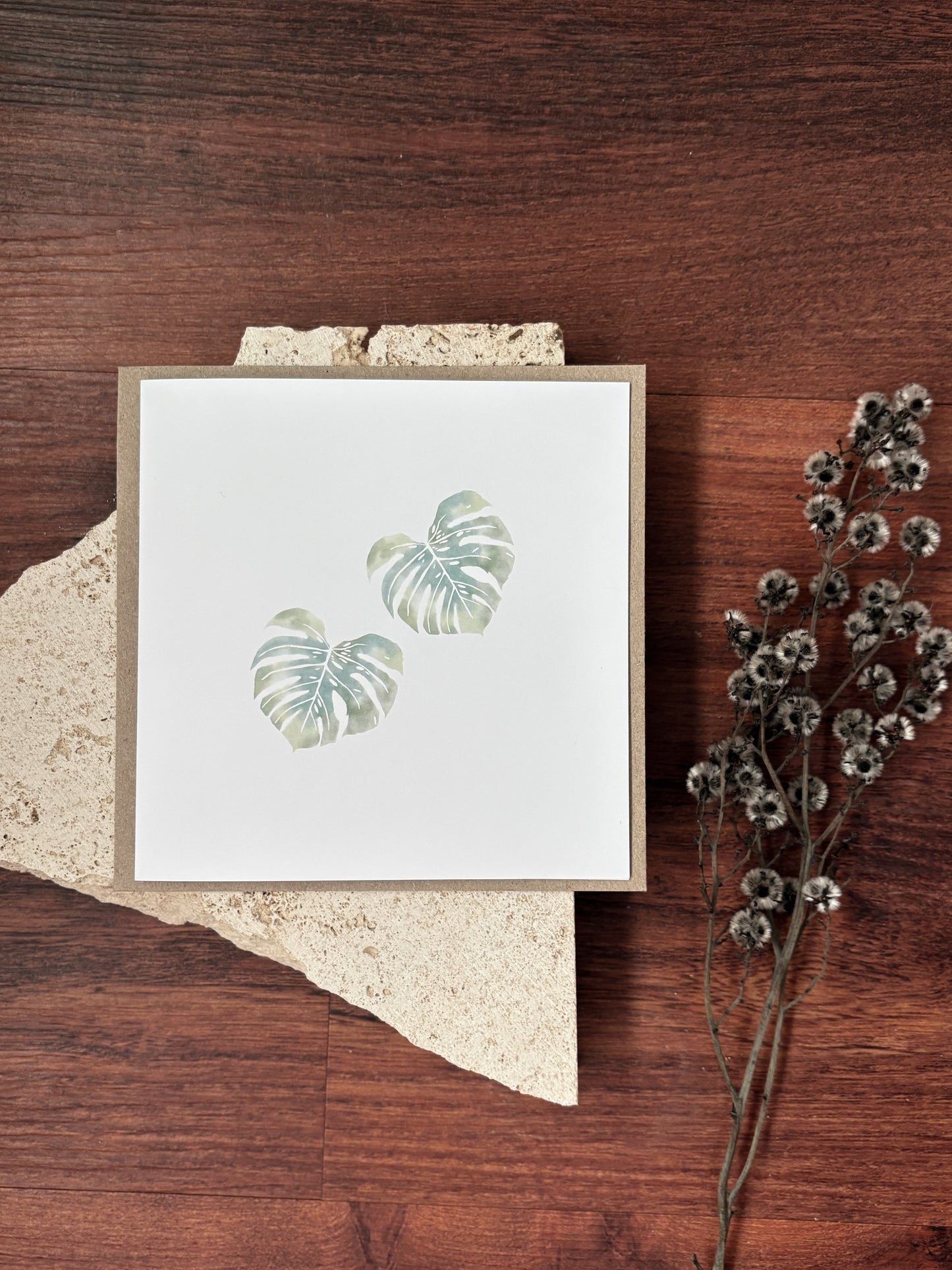 blank monstera card