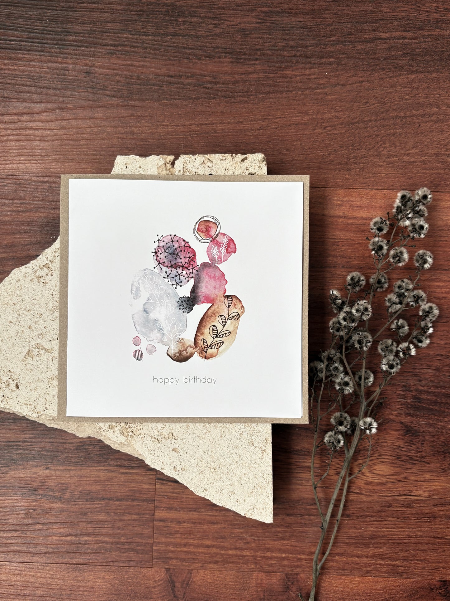 happy birthday autumn card