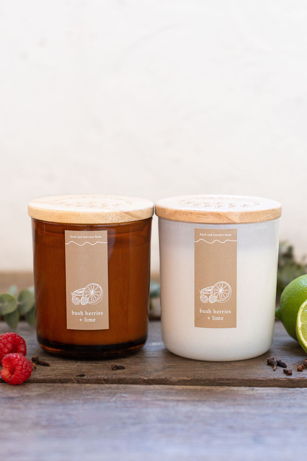 bush berries + lime | amber | soy candle | 50 + hrs