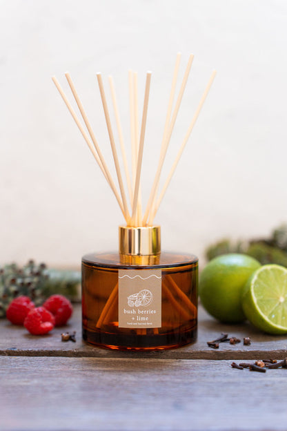 bush berries + lime | amber | reed diffuser