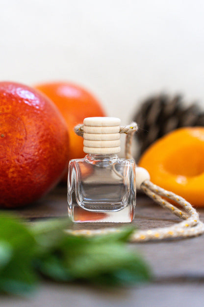 gathered mint + nectarine | clear | car diffuser
