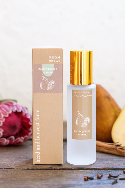 native protea + pear | white | room spray