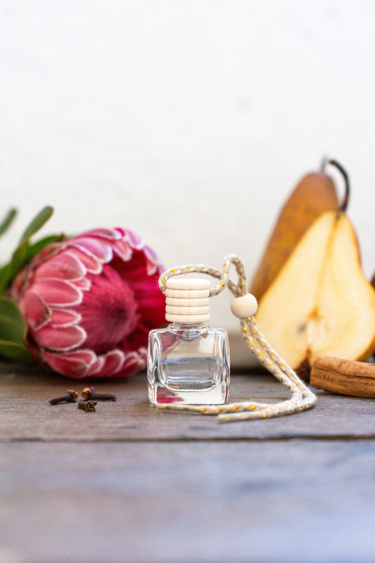 native protea + pear | clear | car diffuser