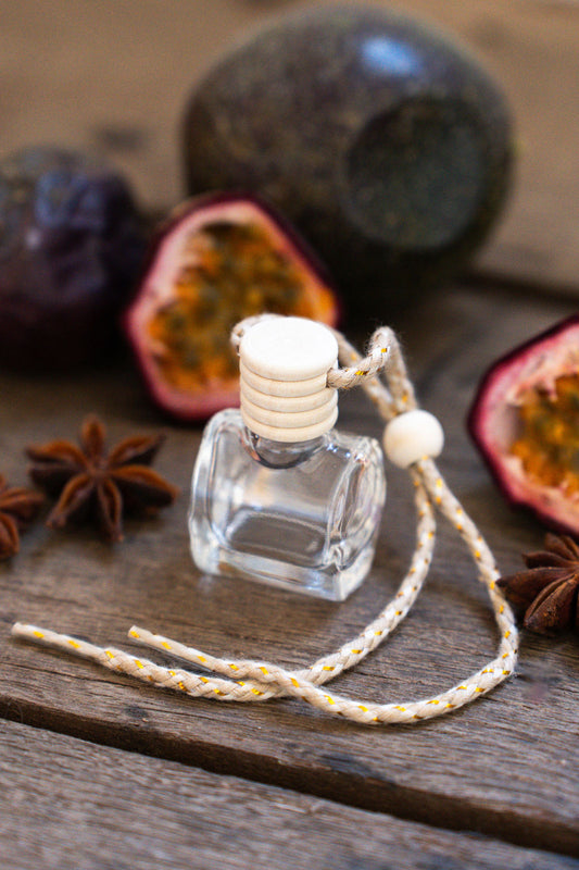 wild plum + passionfruit | clear | car diffuser