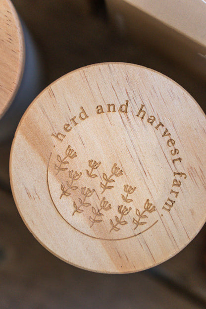 native protea + pear | amber | soy candle | 50 + hrs