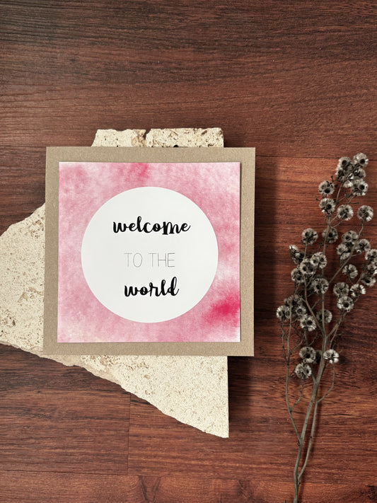 welcome to the world card