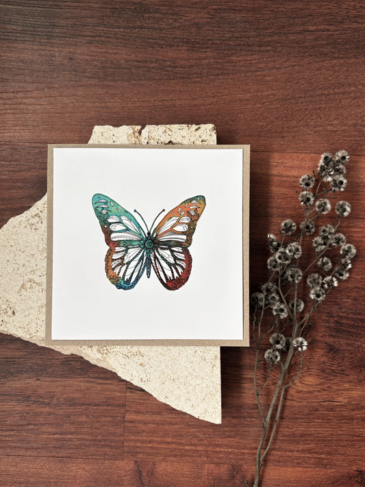 blank butterfly card