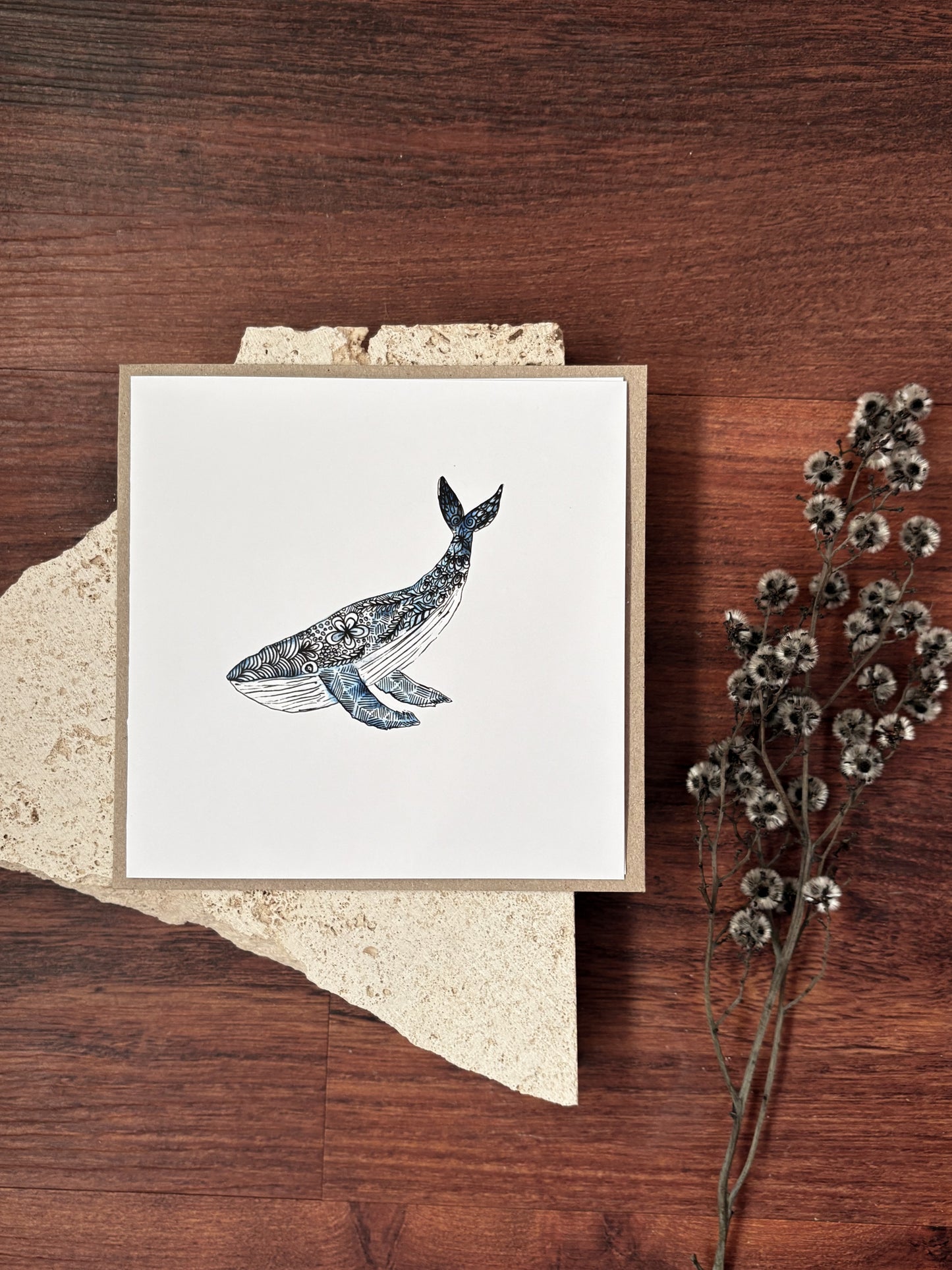 blank whale card