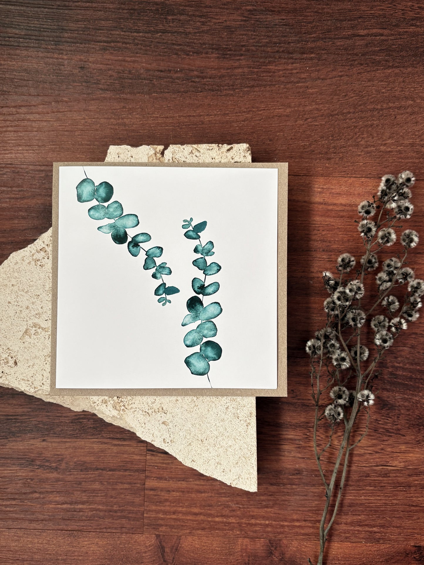 blank eucalyptus card