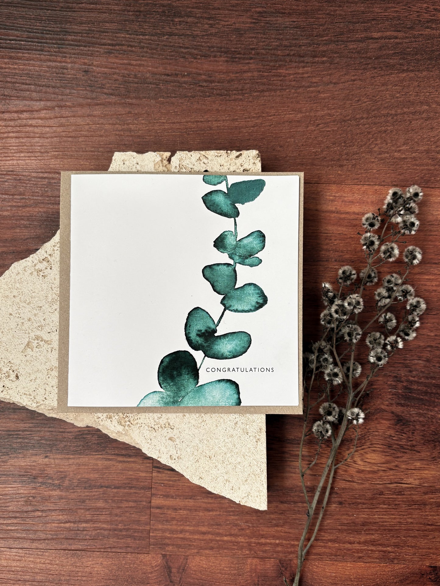 congratulations eucalyptus card