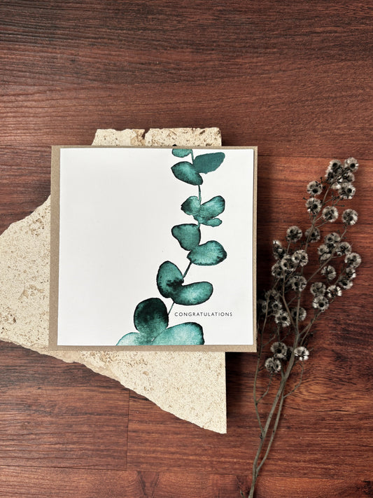 congratulations eucalyptus card