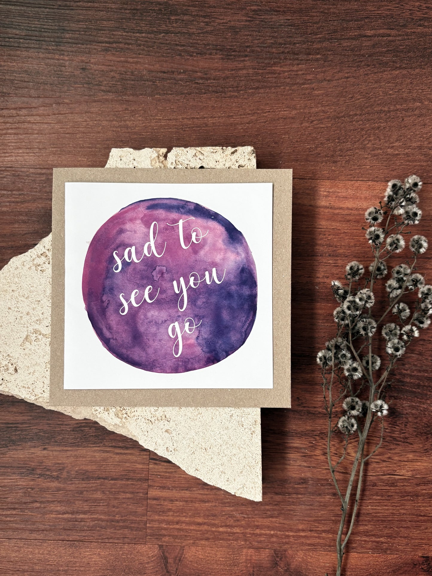 sad to see you go card