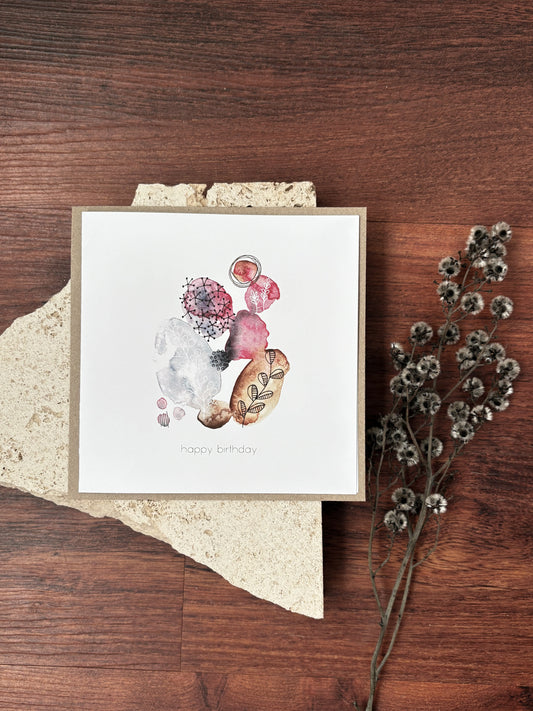 happy birthday autumn card