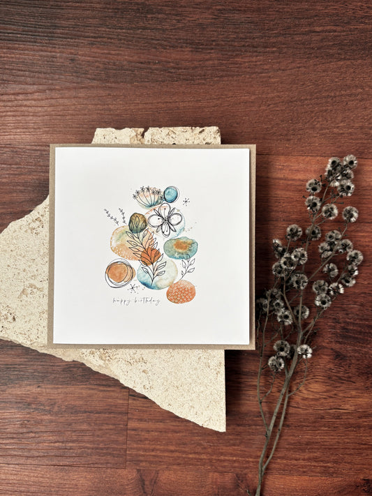 happy birthday winter card