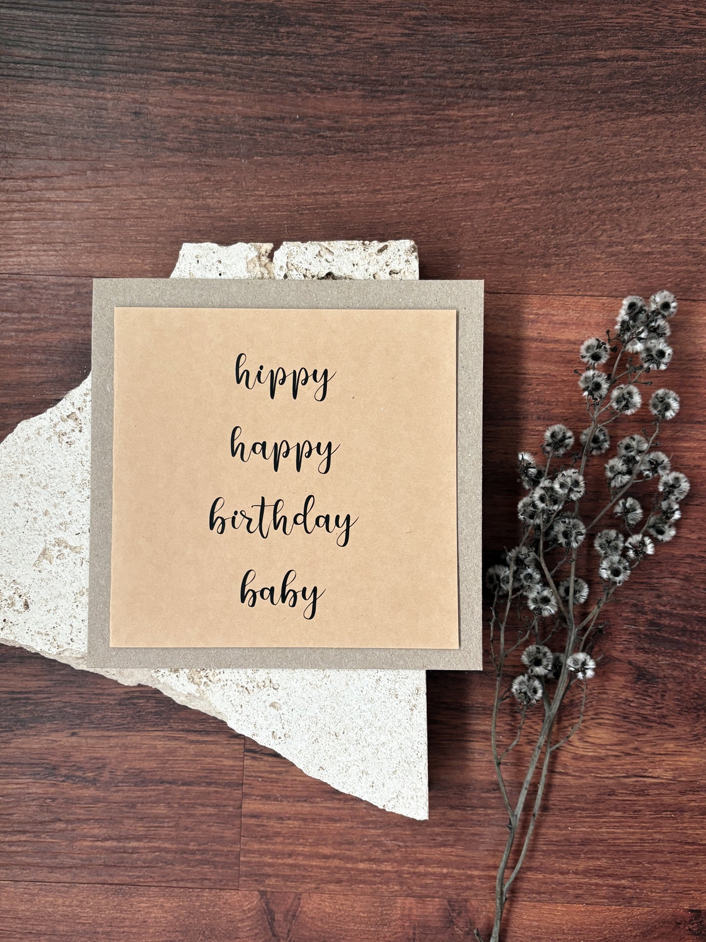 hippy happy birthday baby card