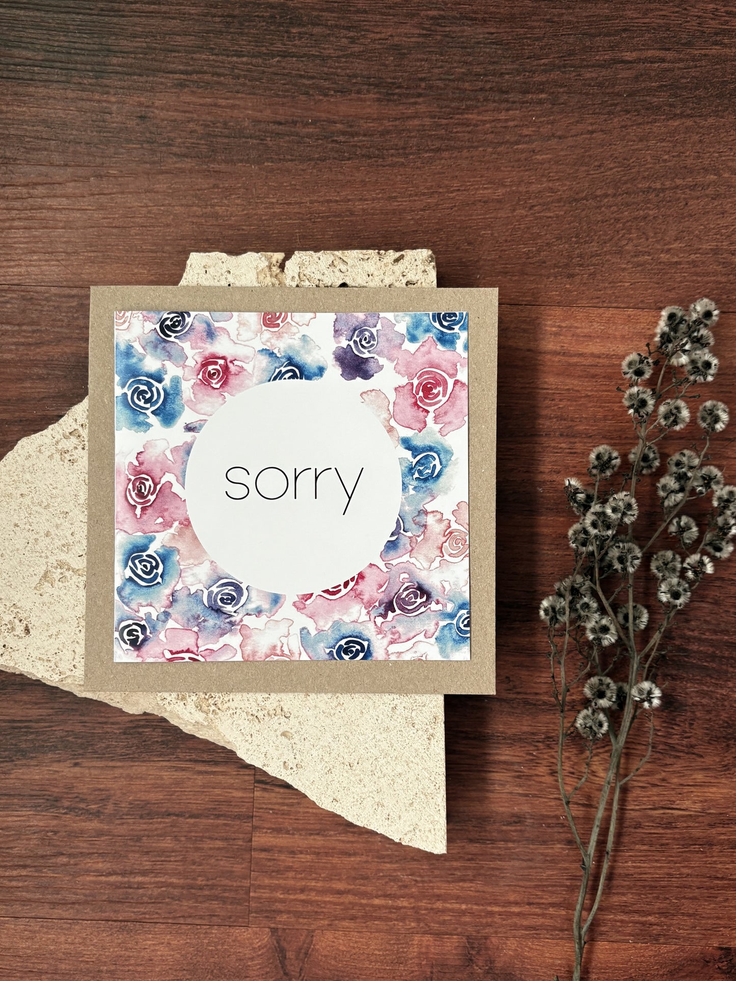 sorry floral card