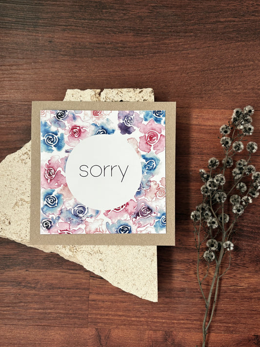 sorry floral card