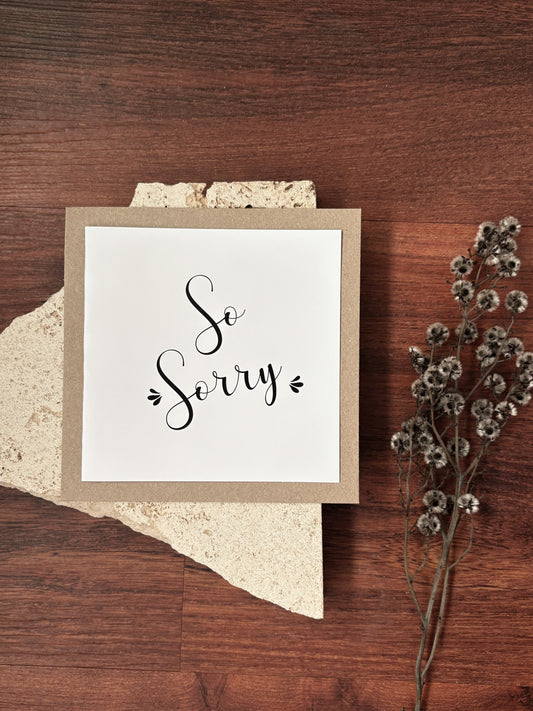 so sorry card