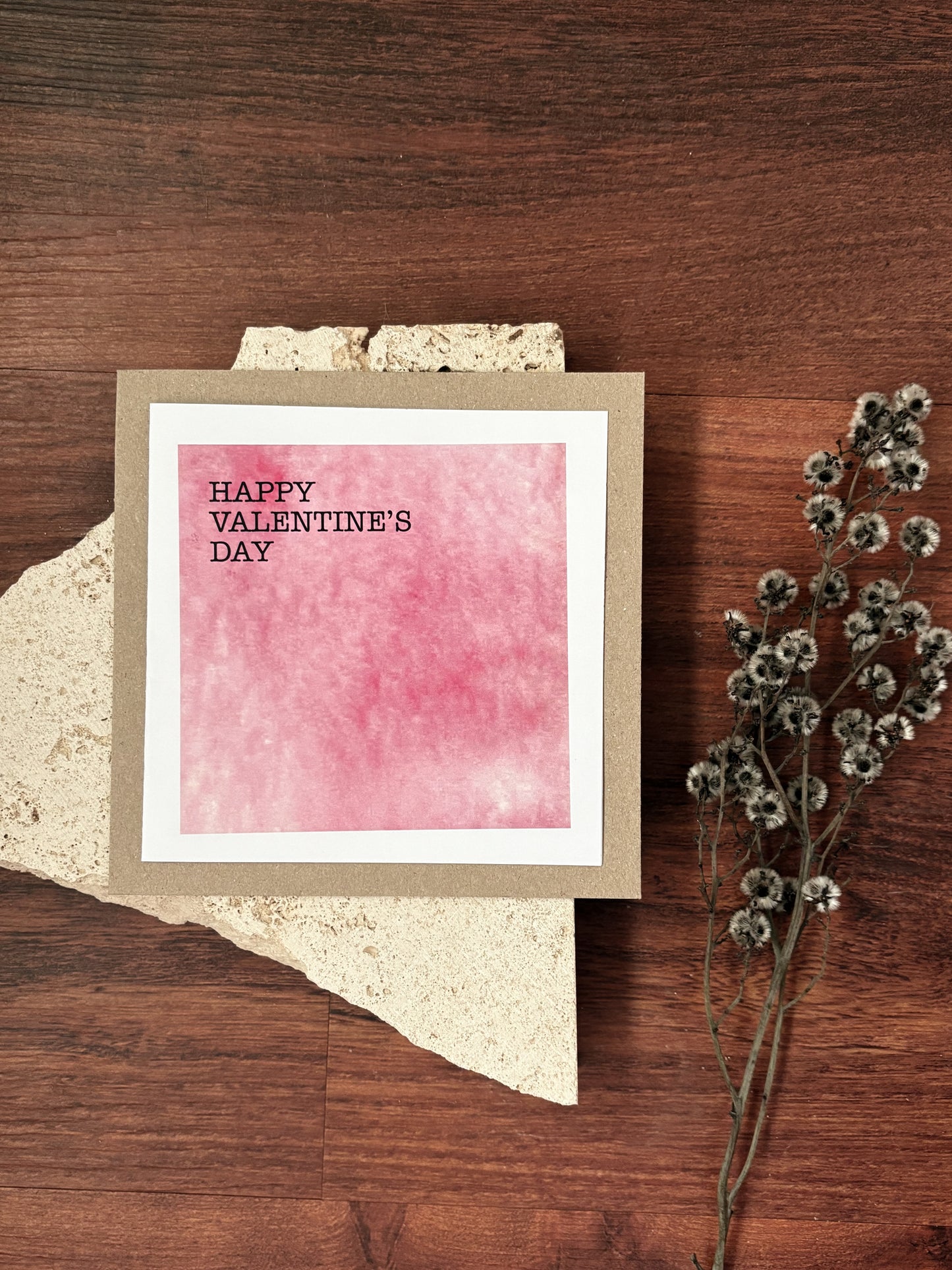 valentines day pink card