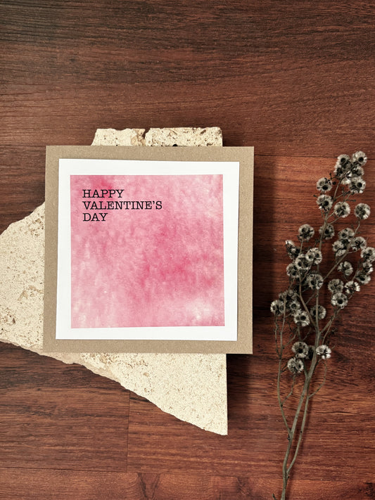 valentines day pink card