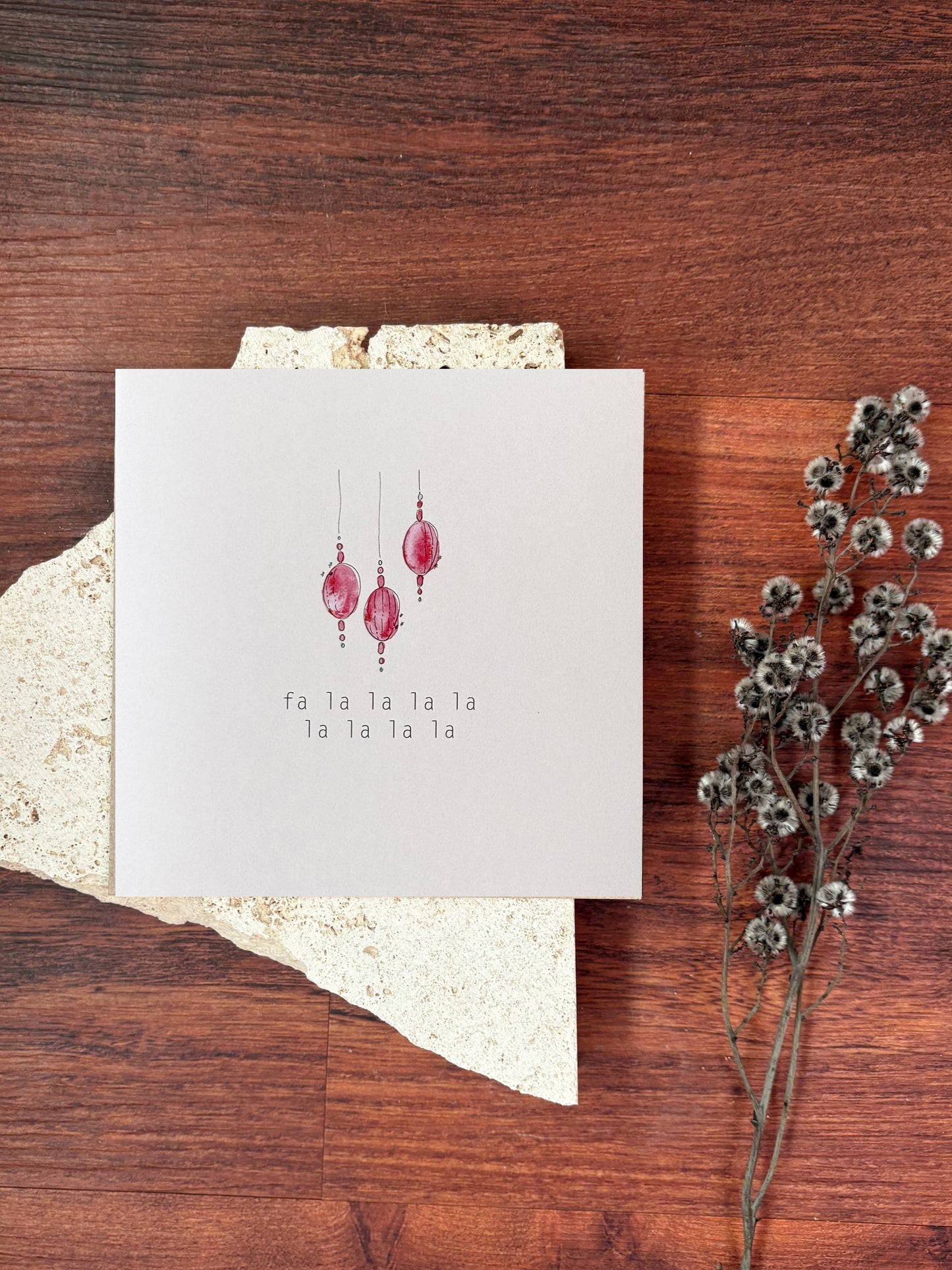 fa la la christmas card