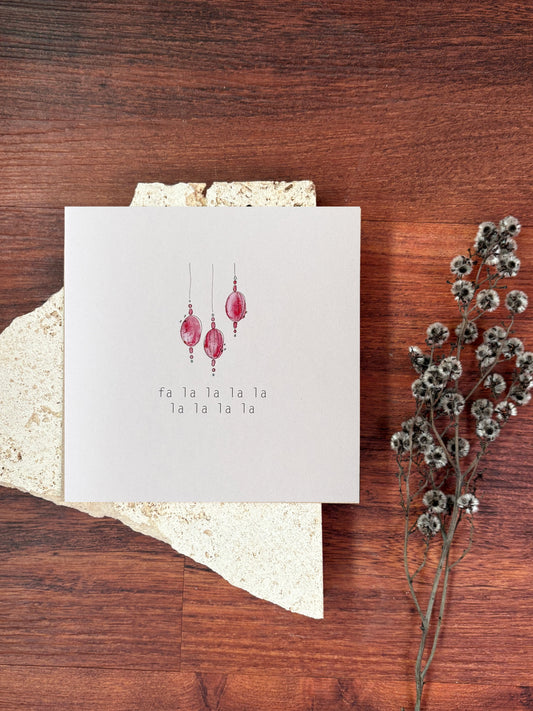fa la la christmas card