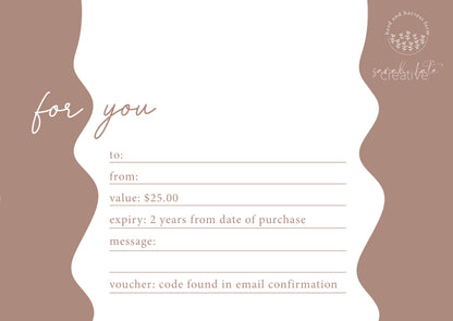 Herd and Harvest Farm PHYSICAL Gift Voucher $25.00